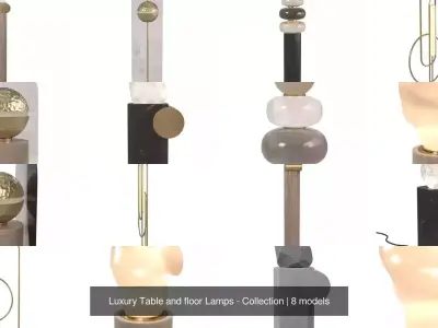 Luxury Table and floor Lamps - Collection 3D Model Pack