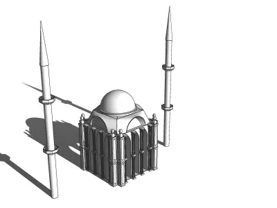 Mesquita fantasy sacred temple Low-poly 3D model