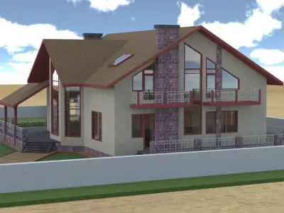 Country House Model in multiple formats 3D model