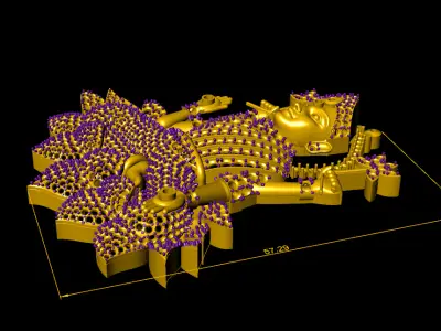 Lakshmi Pendant 3D print model