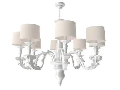 Chandelier A with five lamps 3D model