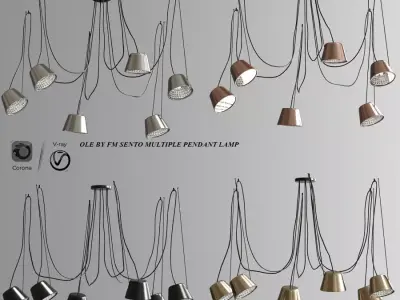 Ole Sento Multiple Pendant Lamp 3D model