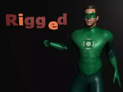 Green lantern Cinematic Version Low-poly 3D model