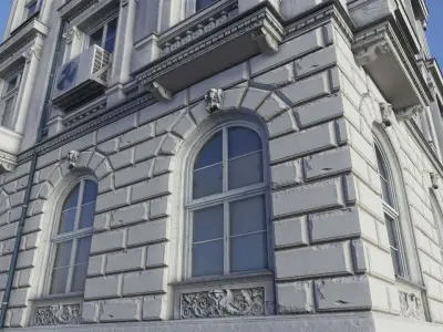 European Building 01 Low-poly 3D model