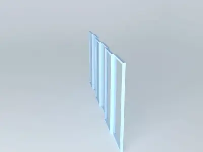 Window four glass doors Free 3D model