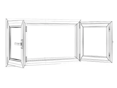 Metal Window 1180mm x 600mm 3D model
