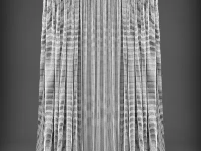 Curtain 3D Low-poly 3D model