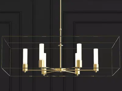 PORTICO brass chandelier 3D model
