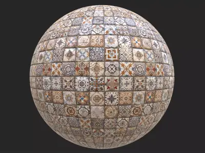 Mixed Color Tiles - Texture Texture