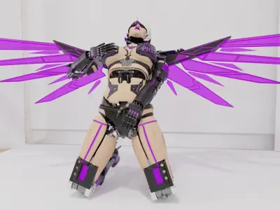 Krignea The Mechanical Woman Low-poly 3D model