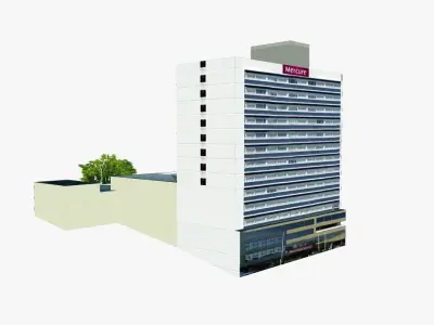 Brisbane Mercure Hotel Low-poly 3D model