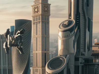 Dubai futuristic 3D model