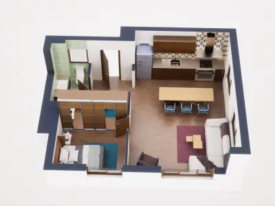 3D Floor Plan model 10 3D model