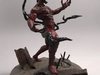 Carnage 3d print spider - man statue 3D print model