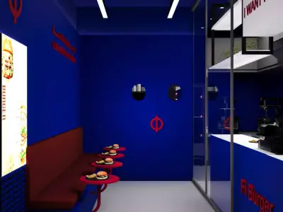 Burger Restaurant 3D model