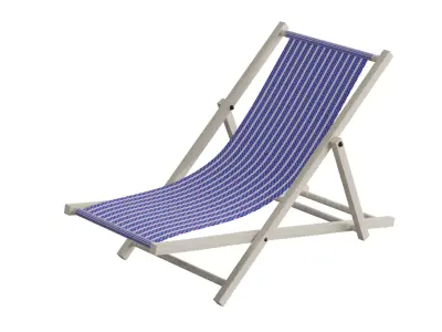Beach Chair Low-poly 3D model purchase