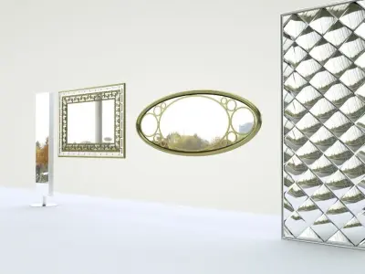 Wall miror 3D model pack 3D model