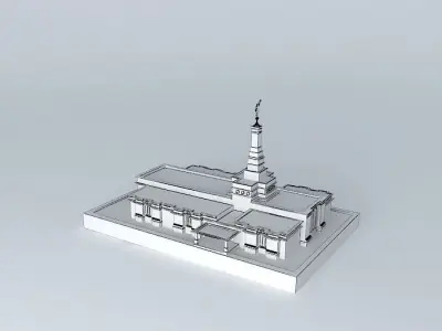 LDS. Mexico Temple Mormon.Tampico 83rd. operating Temple. Free 3D model
