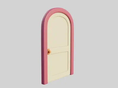 Cartoon Door 8a 3D model
