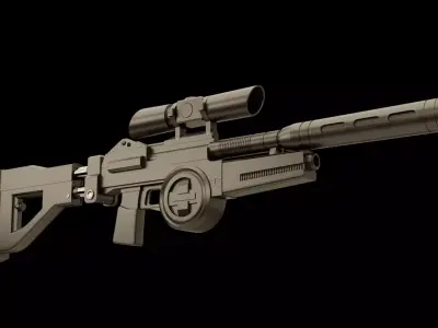 Westar Heavy Blaster M5  Premium Sci Fi Weapon 3D Model Low-poly 3D model