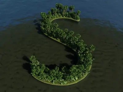 S Alphabet Island 3D model