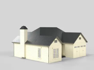 Cottage House Design 10T5 Low-poly 3D model