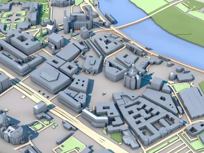 Dresden Cathedral Germany 3D model