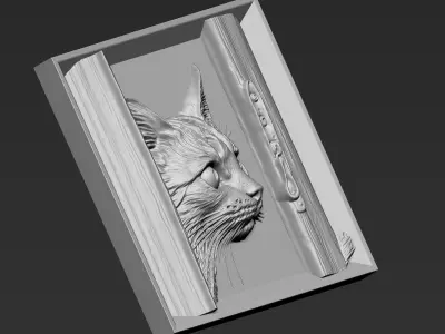 Cat Looking Out the Window A56 3D print model purchase