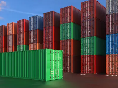 40ft Shipping Container - Detailed 3D model