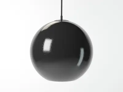 Black Globe Pendant Light 3D model