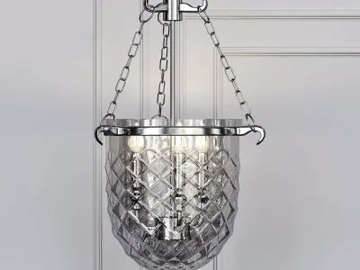 Diamonte Etched 3 Light Pendant 3D model
