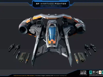 SF Warthog Fighter  Low-poly 3D model