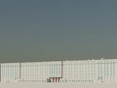 Eastern European Building 009 Low-poly 3D model