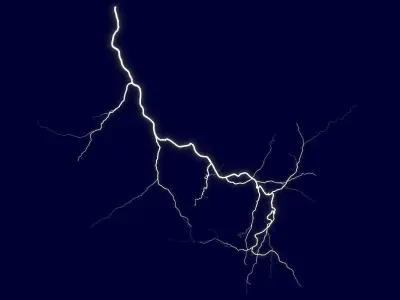 Realistic 3D Lightning CA-08 Low-poly 3D model