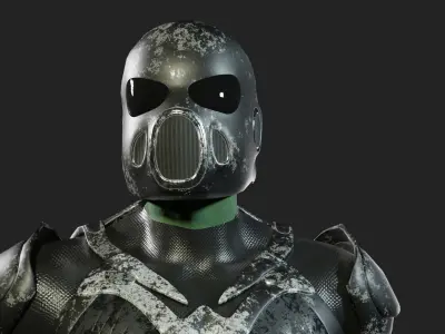 Low-Poly Alien Warrior Low-poly 3D model
