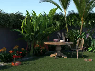 laos Happy Solitude Low-poly 3D model