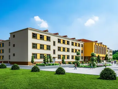 school Low-poly 3D model