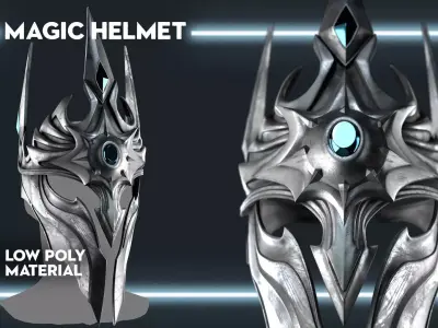 Magic Helmet Low-poly 3D model