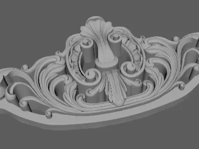 Central decor ornament for furniture 3D model 1112