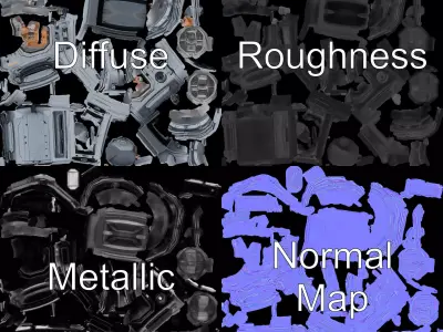 Futuristic SciFi Pod model pack Low-poly 3D model