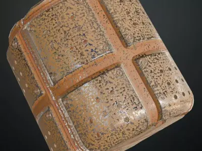 Grunge Sci-Fi Metal Panel Transparent PBR Seamless Texture