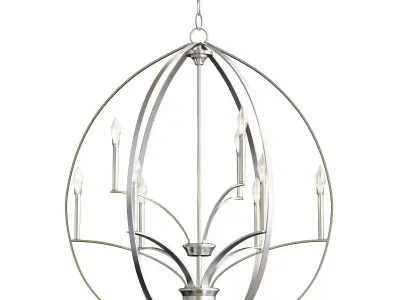 TILBURY chandelier with four candle holders 3D model