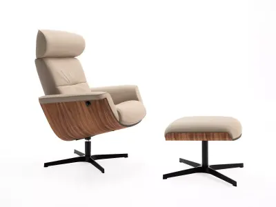 Honolulu Armchair and Ottoman 3D model