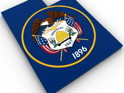 Utah Political Map 3D model