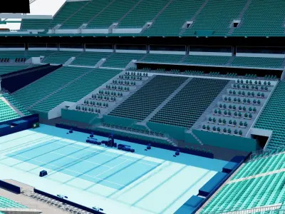 Hard Rock Stadium- Tennis - Miami USA  3D model