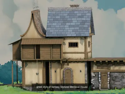 fantasy Stylized Medieval Houses Pack 2