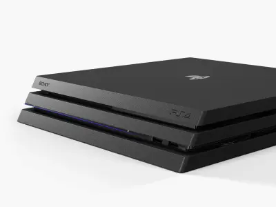 Sony PlayStation 4 Pro Game Console Low-poly 3D model