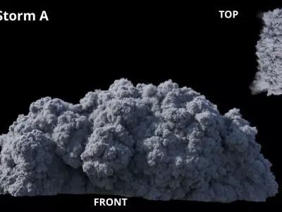 Dust Storm Smoke VDB 4s  3D model