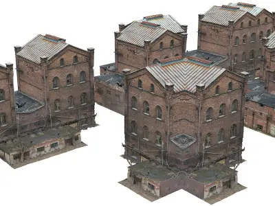 Abandoned Buildings Pack  3D model 3D model