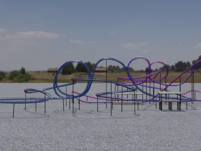  TWO Rollercoaster 3D Model Pack